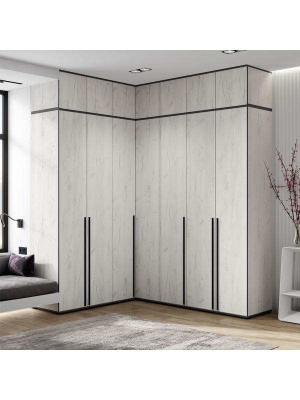 Антресоль угловая «Норд», для шкафа, 906×906×418 мм, цвет крафт белый