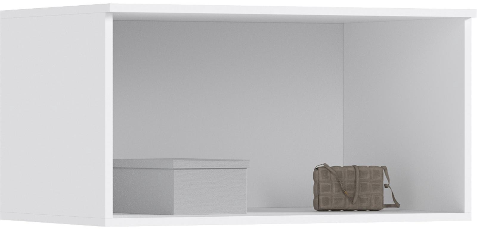 Антресоль «Норд», к шкафу, двухдверная, 800×510×418 мм, цвет белый глянец