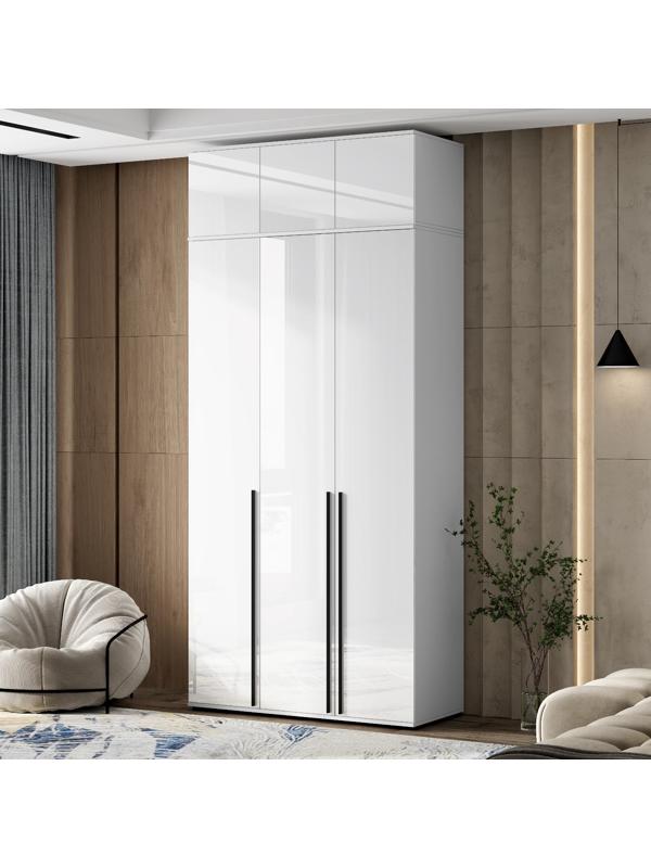 Антресоль для трехдверного шкафа «Норд», 1200×510×418 мм, белый глянец