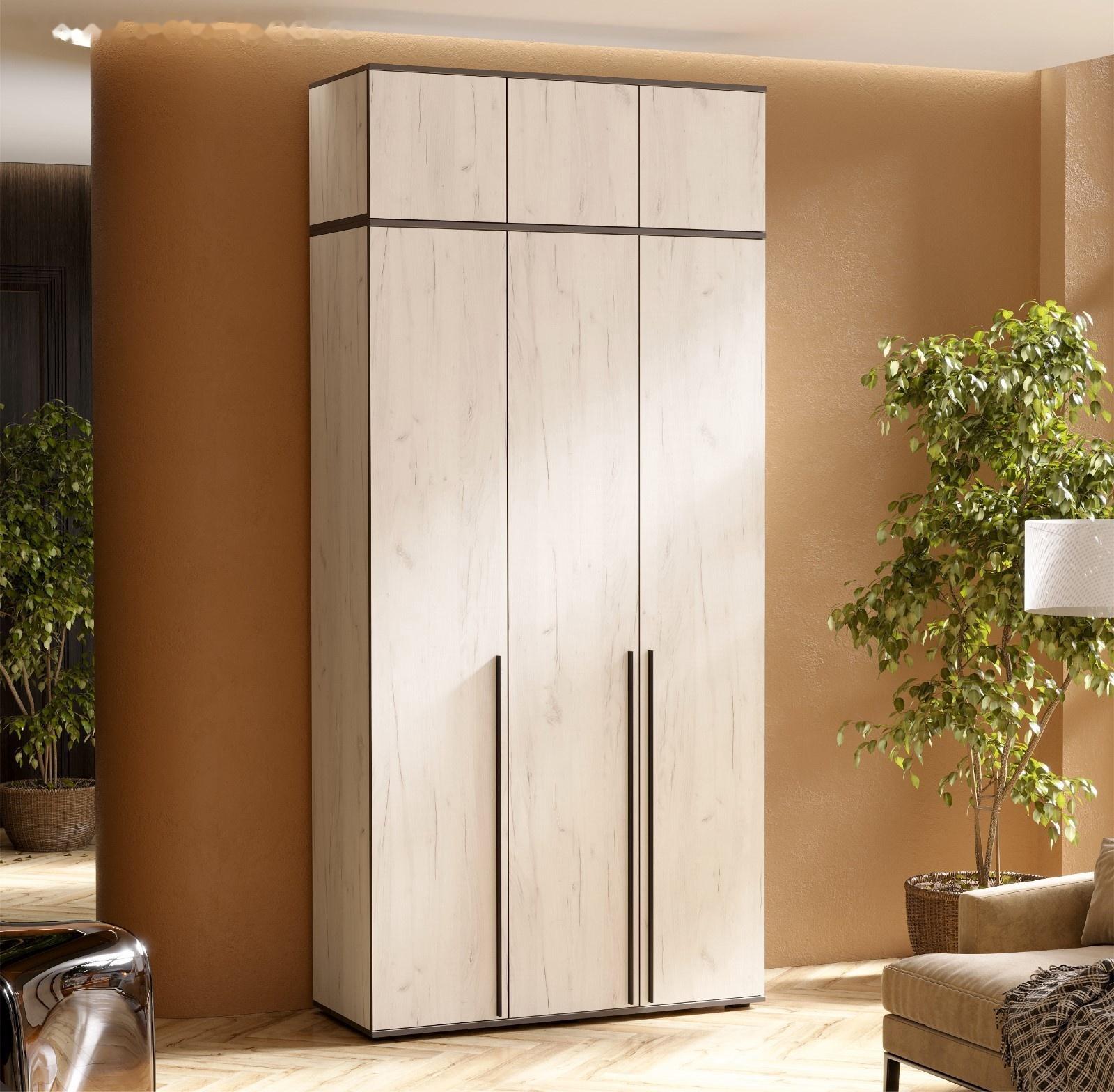 Антресоль для трехдверного шкафа «Норд», 1200×510×418 мм, крафт белый