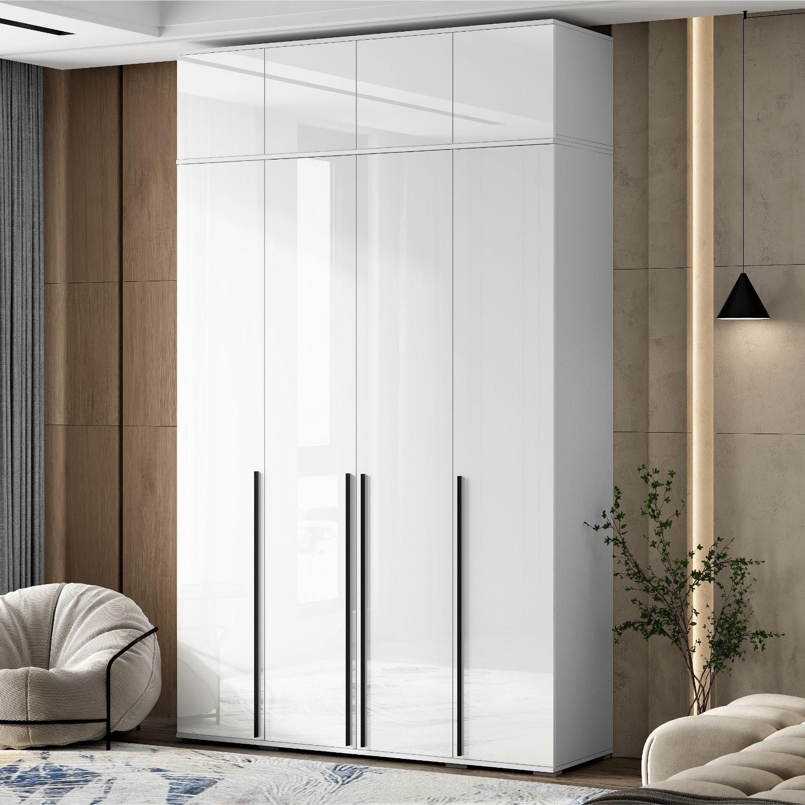 Антресоль для четырёхстворчатого шкафа «Норд», 1600×510×418 мм, цвет белый глянец