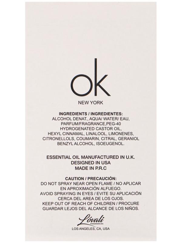 Туалетная вода унисекс OK (по мотивам Calvin Klein One), 100 мл