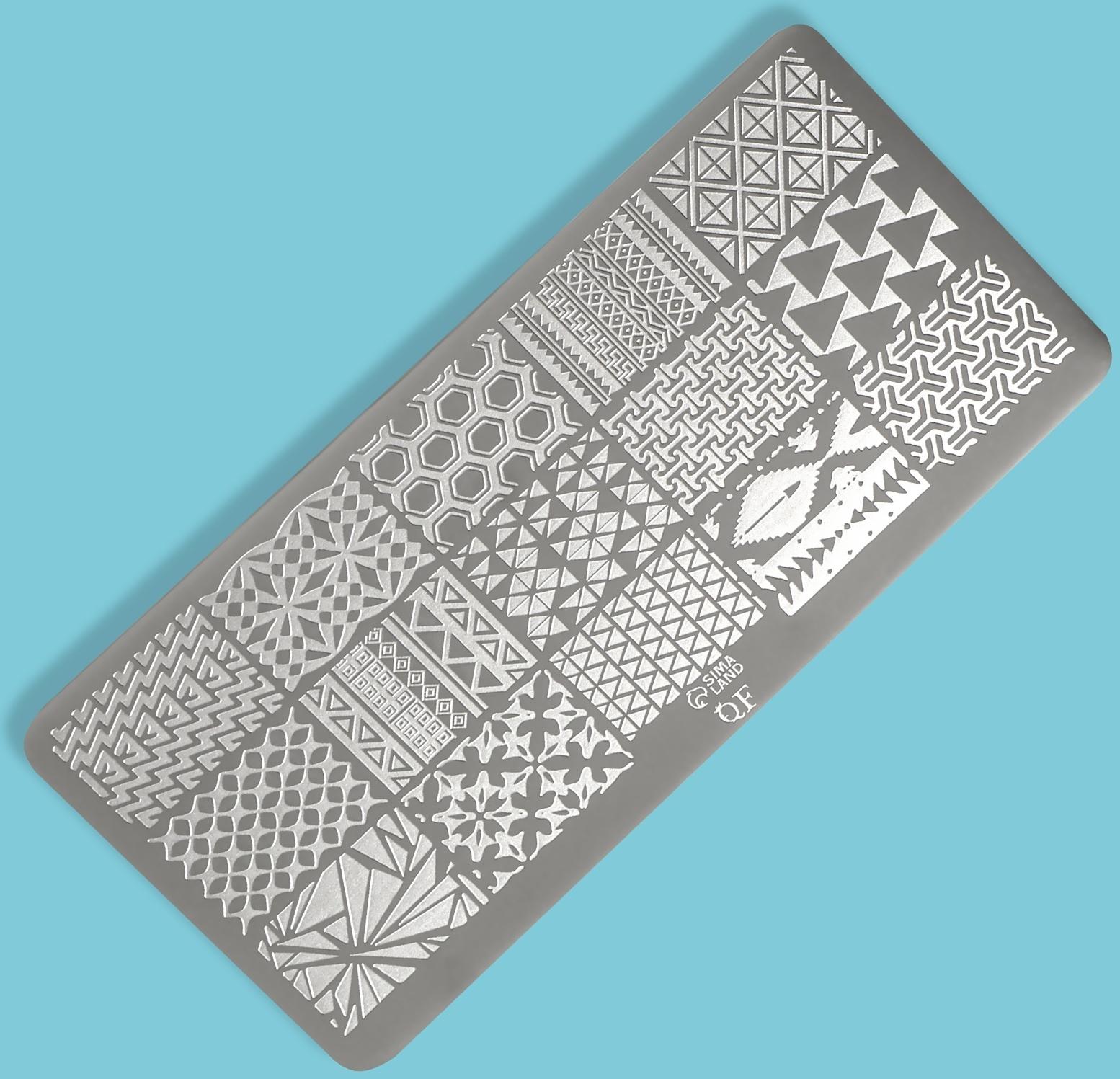 Пластина для стемпинга металлическая «Витраж», 12 × 6 см