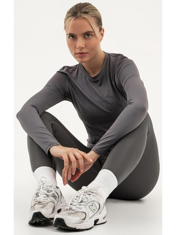 Рашгард женский Resport, р. 50, цвет серый, базовый, с длинным рукавом