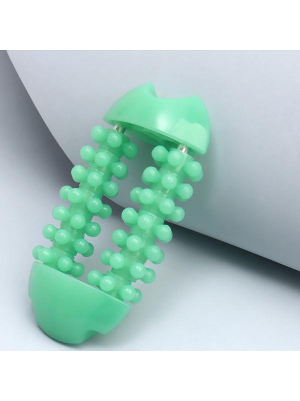 Массажёр для рук и ног, 14 колёс, 10, 5 5 см, цвет зелёный