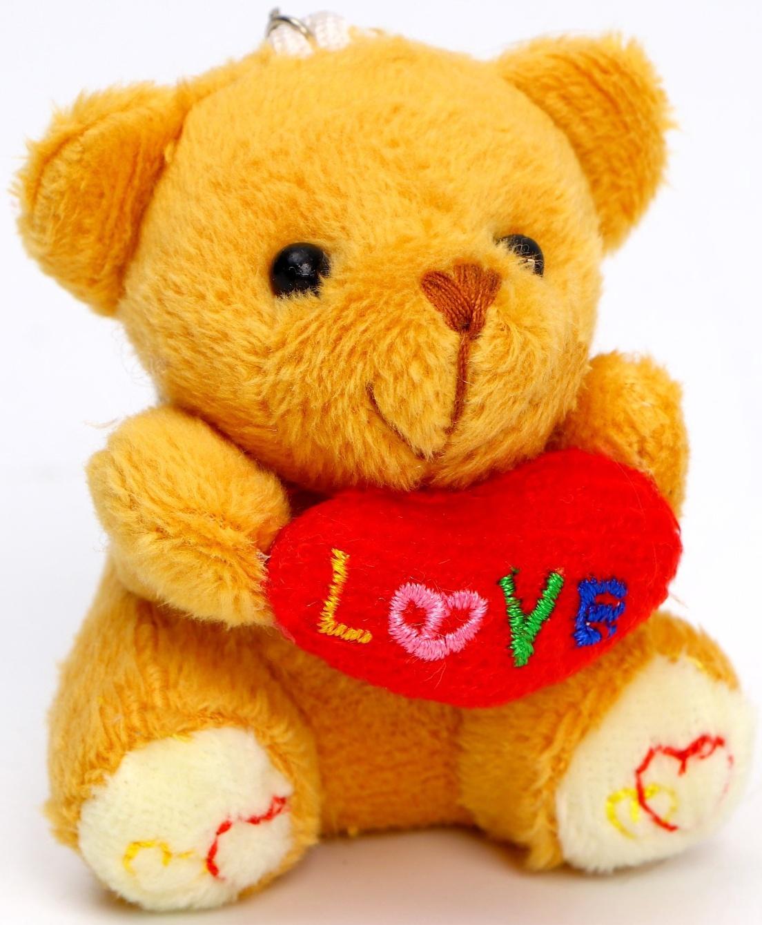 Брелок - мягкая игрушка «Мишка с сердцем», набор 3 шт, МИКС