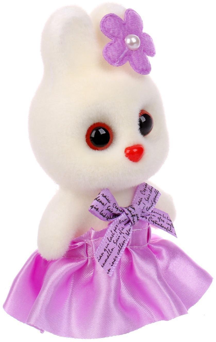 Игрушка из пенопласта «Зайка с цветком», 13 см, набор 3 шт., цвет МИКС