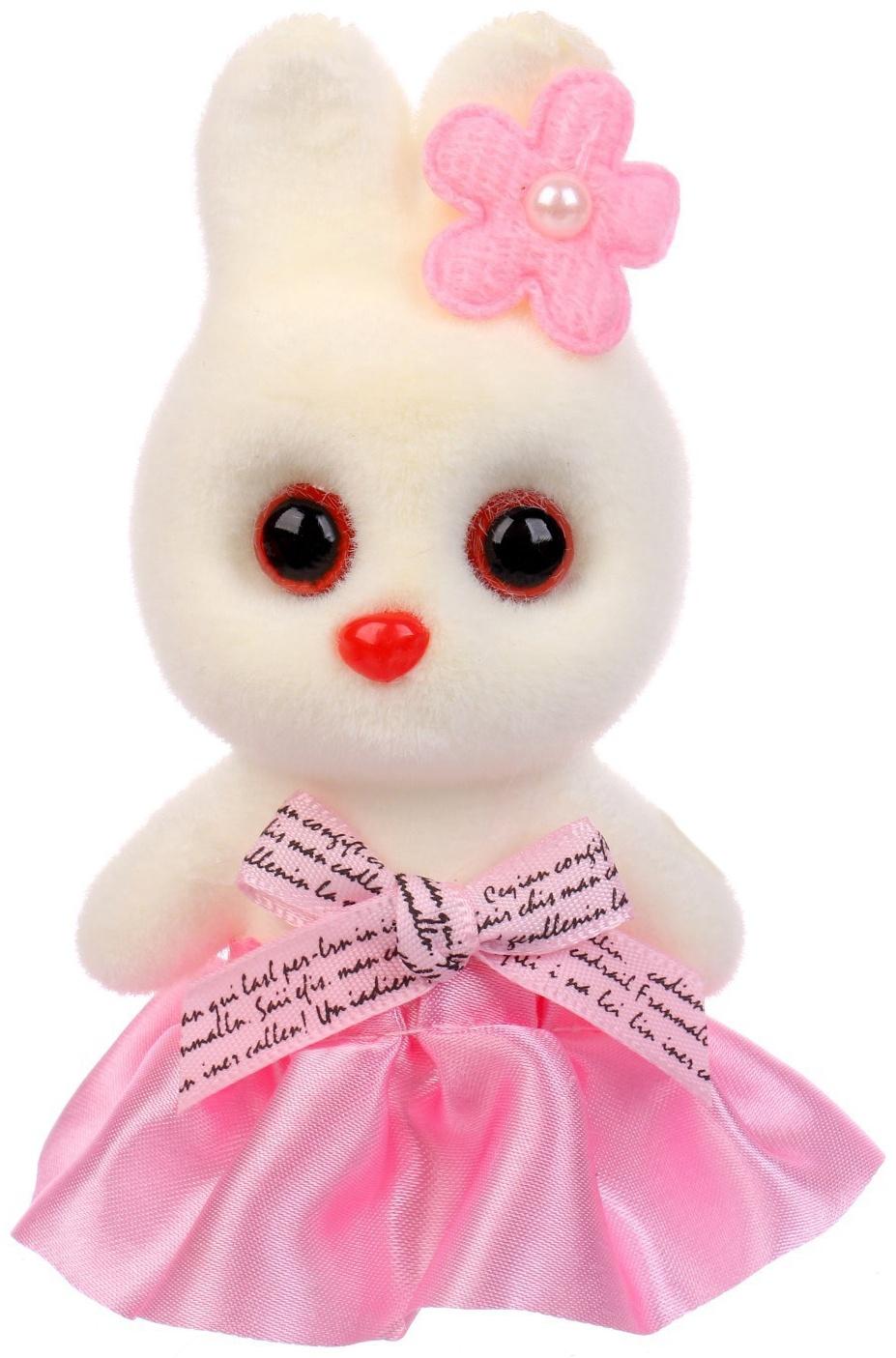 Игрушка из пенопласта «Зайка с цветком», 13 см, набор 3 шт., цвет МИКС