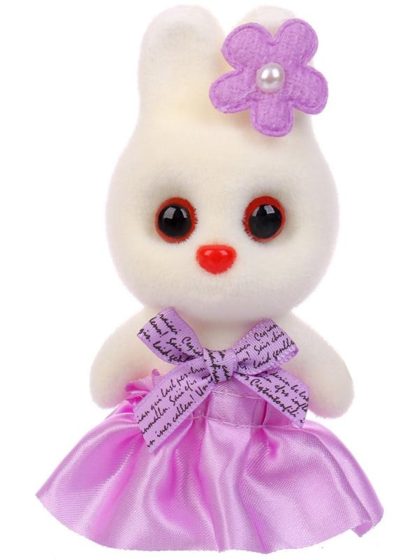 Игрушка из пенопласта «Зайка с цветком», 13 см, набор 3 шт., цвет МИКС