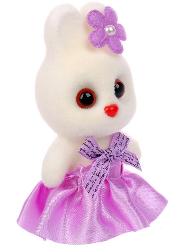 Игрушка из пенопласта «Зайка с цветком», 13 см, набор 3 шт., цвет МИКС