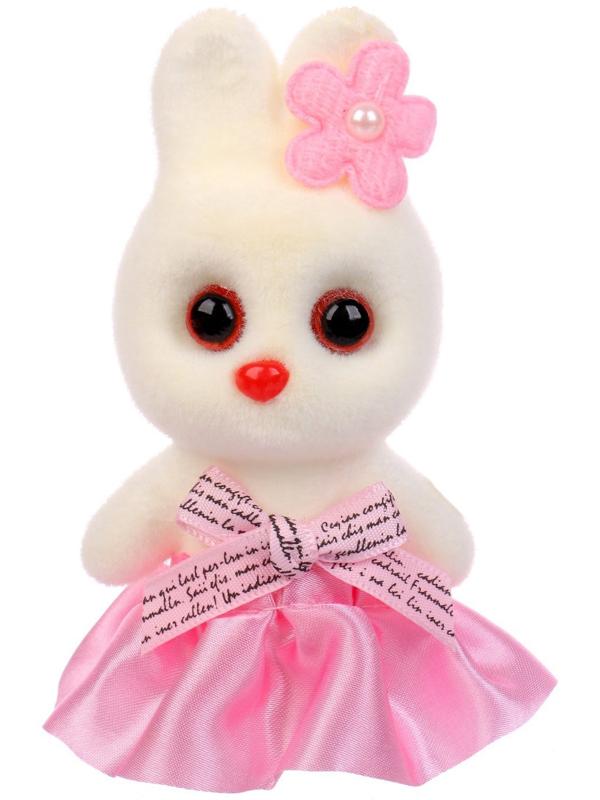 Игрушка из пенопласта «Зайка с цветком», 13 см, набор 3 шт., цвет МИКС