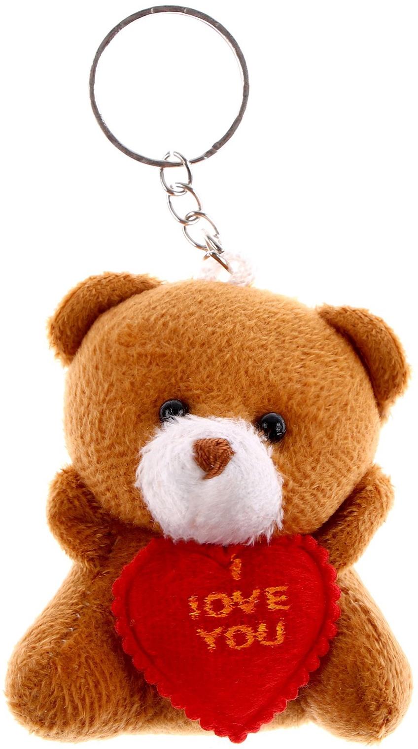 Брелок «Мишка с сердцем», набор 3 шт., цвета МИКС