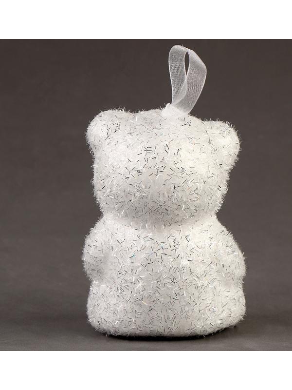 Игрушка из пенопласта «Блестящий мишка» с бантиком, 10 см, набор 3 шт