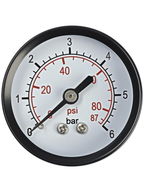 Манометр ZEIN, аксиальный, диаметр корпуса 50 мм, 6 бар, 1/4