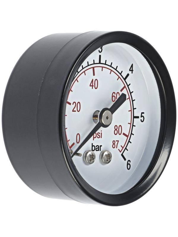 Манометр ZEIN, аксиальный, диаметр корпуса 50 мм, 6 бар, 1/4