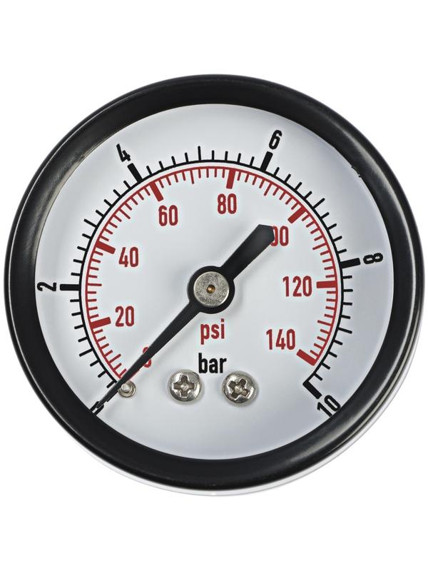 Манометр ZEIN, аксиальный, диаметр корпуса 50 мм, 10 бар, 1/4