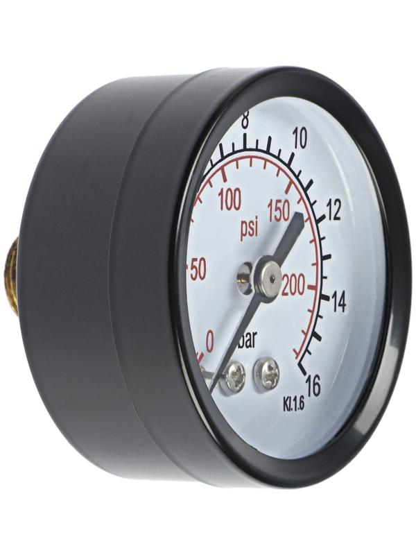 Манометр ZEIN, аксиальный, диаметр корпуса 50 мм, 16 бар, 1/4