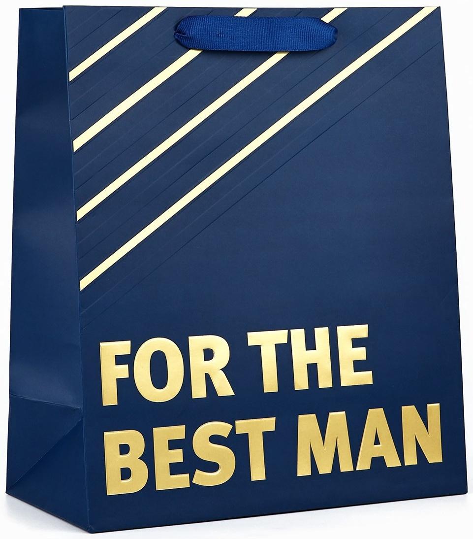 Пакет ламинированный вертикальный For the best man, ML 23 х 27 х 11.5 см