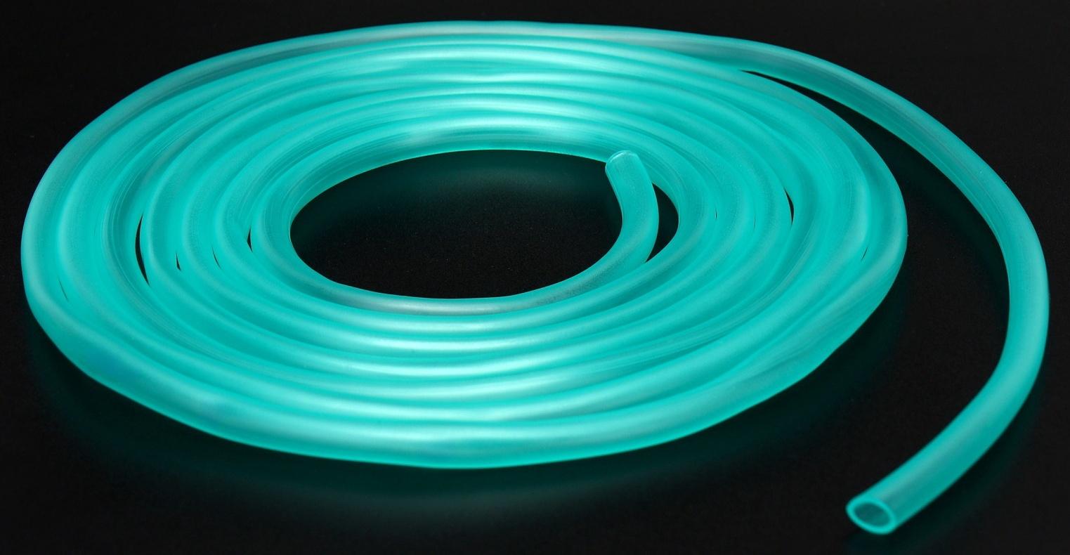 Трубка-шланг для компрессора силиконовая, Ø 4 мм, 2 м, зелёная