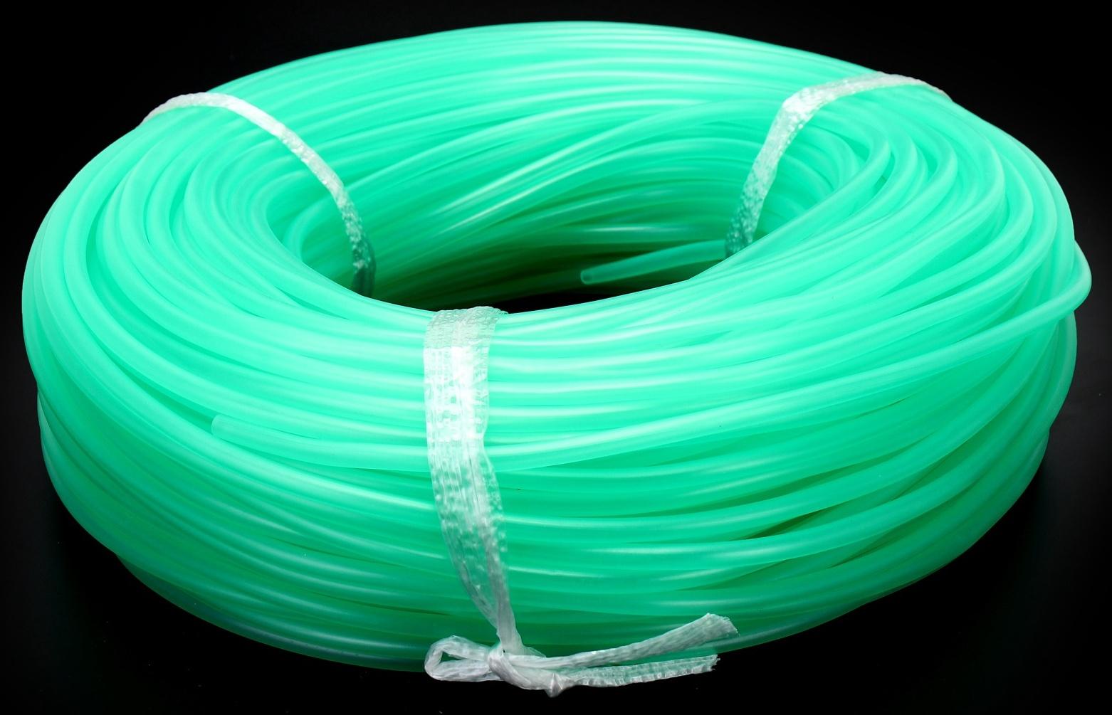 Шланг аквариумный, силиконовый, длина 75 м, Ø 4 мм, зелёный