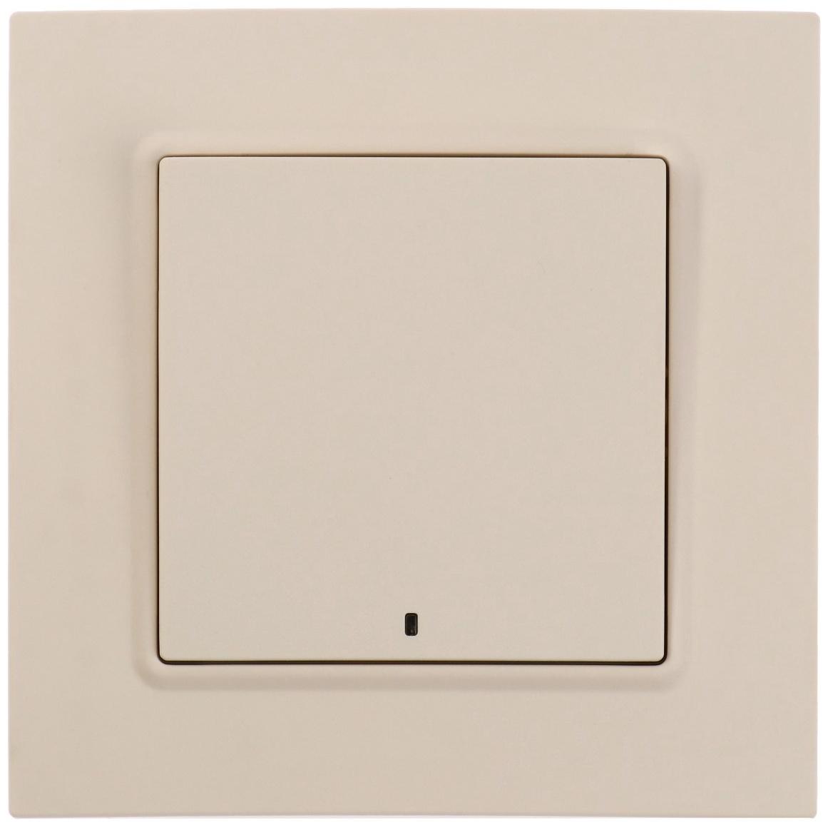 Выключатель TOT Elegant, 10 А, 1 кл., с подсветкой, скрытый, бежевый