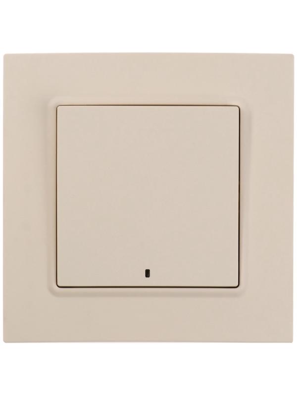 Выключатель TOT Elegant, 10 А, 1 кл., с подсветкой, скрытый, бежевый