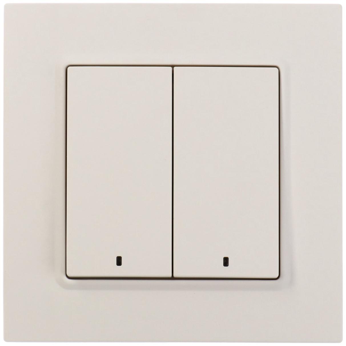 Выключатель TOT Elegant, 10 А, 2 кл., с подсветкой, скрытый, белый