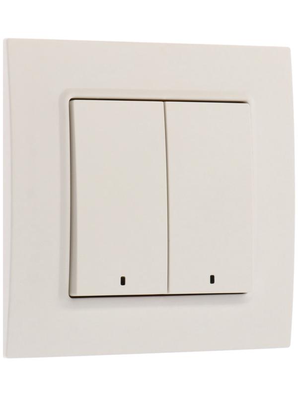 Выключатель TOT Elegant, 10 А, 2 кл., с подсветкой, скрытый, белый