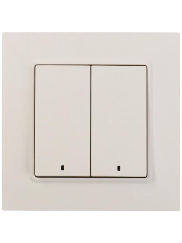 Выключатель TOT Elegant, 10 А, 2 кл., с подсветкой, скрытый, белый