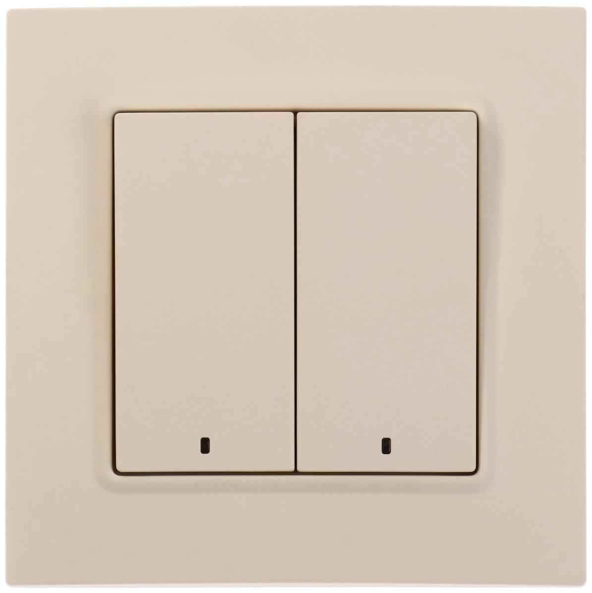 Выключатель TOT Elegant, 10 А, 2 кл., с подсветкой, скрытый, бежевый