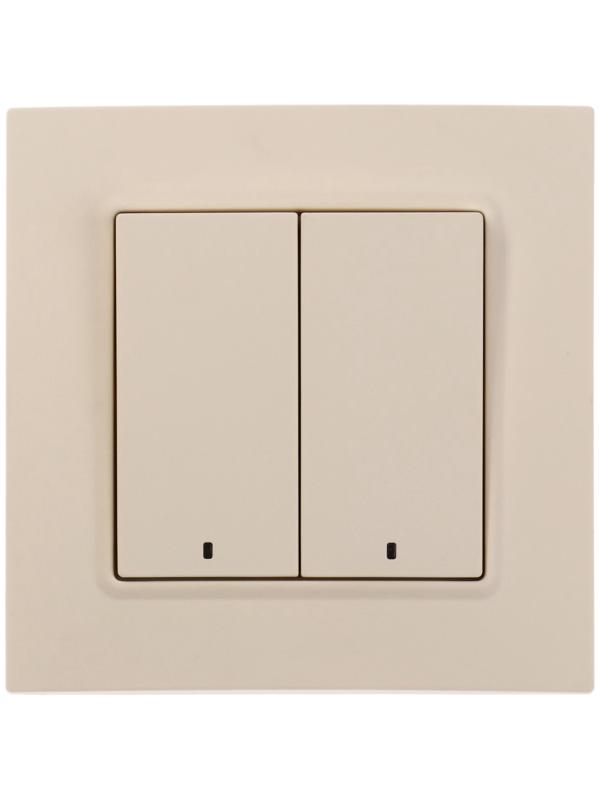 Выключатель TOT Elegant, 10 А, 2 кл., с подсветкой, скрытый, бежевый