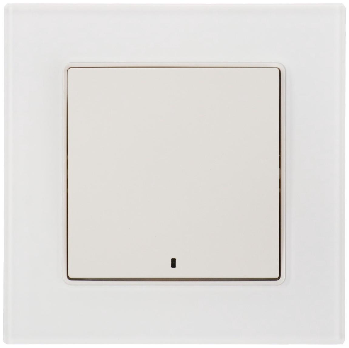 Выключатель TOT Matte Glass, 10 А, 1 кл., с подсветкой, скрытый, стекло, белый