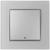 Выключатель TOT Matte Glass, 10 А, 1 кл., с подсветкой, скрытый, стекло, серебристый