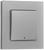 Выключатель TOT Matte Glass, 10 А, 1 кл., с подсветкой, скрытый, стекло, серебристый