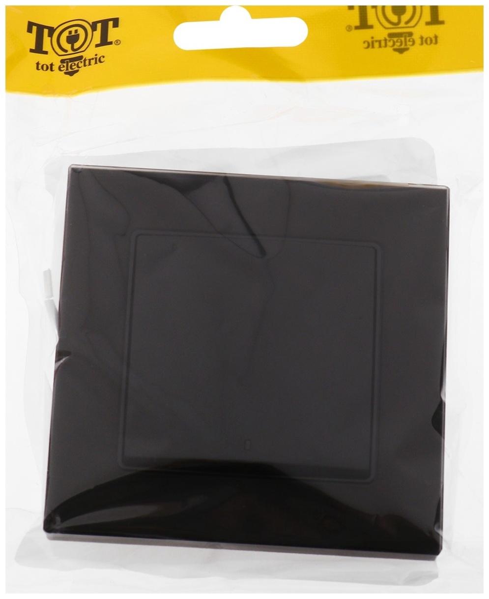 Выключатель TOT Matte Glass, 10 А, 1 кл., с подсветкой, скрытый, стекло, черный