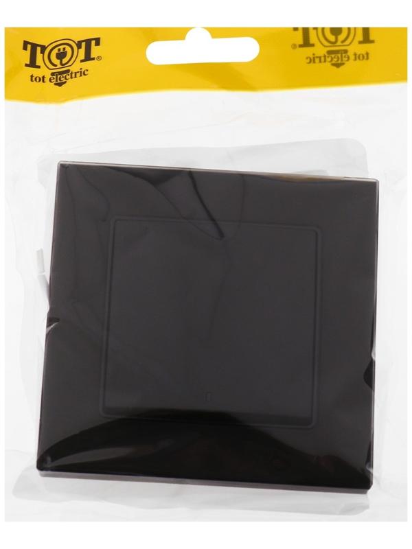 Выключатель TOT Matte Glass, 10 А, 1 кл., с подсветкой, скрытый, стекло, черный