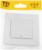 Выключатель TOT Glossy Glass, 10 А, 1 клавиша, с подсветкой, скрытый, стекло, белый