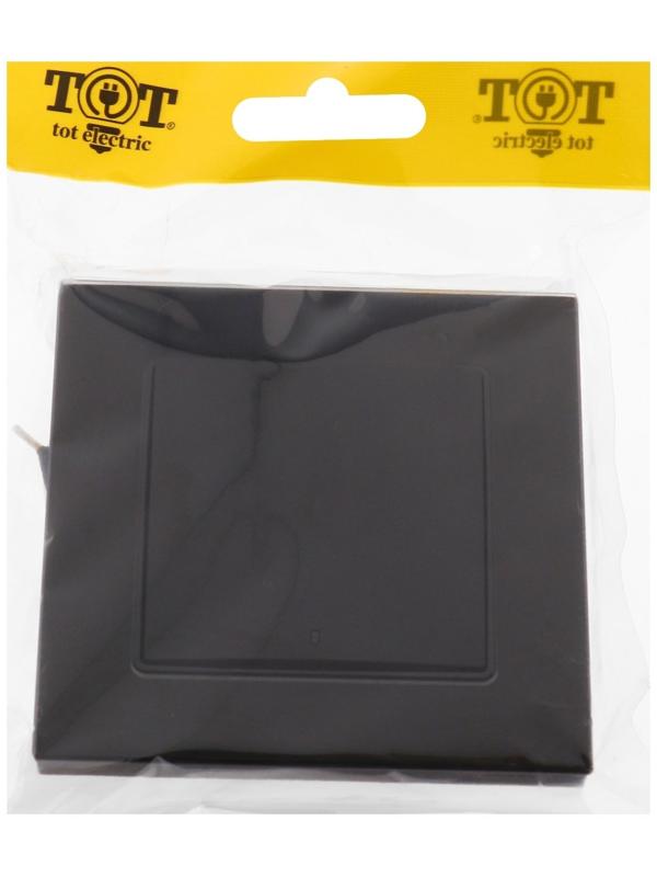 Выключатель TOT Glossy Glass, 10 А, 1 клавиша, с подсветкой, скрытый, стекло, черный