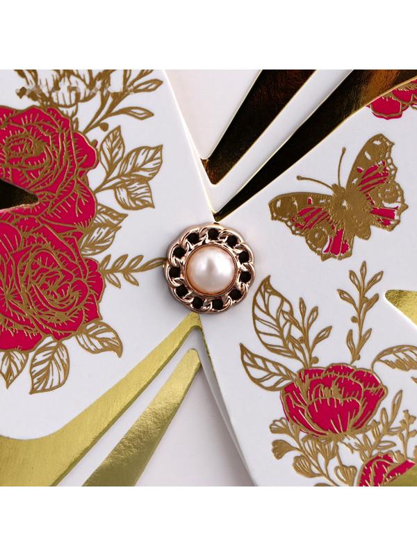 Переноска для цветов тиснение белая, влагостойкая, 21,5х19см 350гр