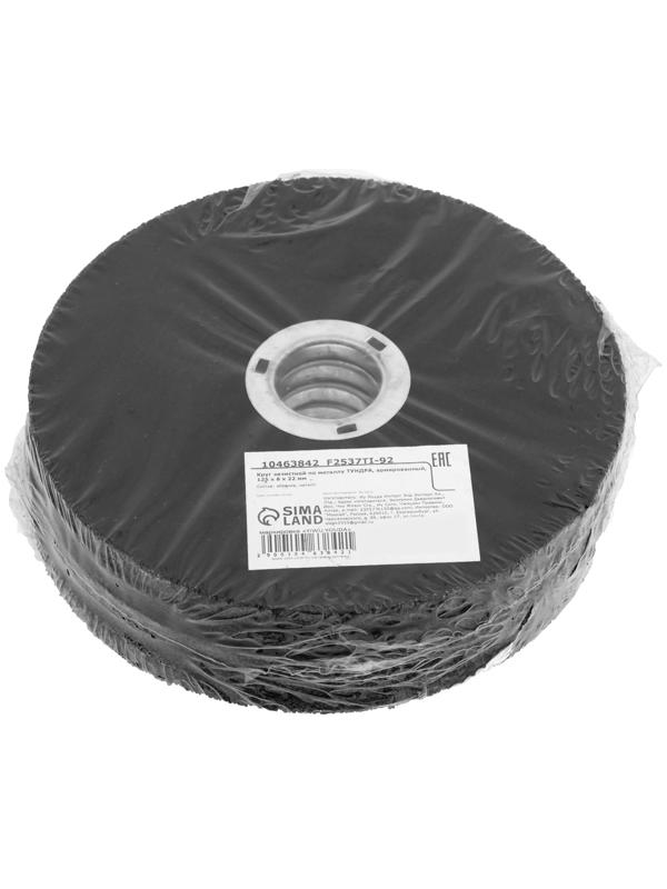 Круг зачистной по металлу ТУНДРА, армированный, 125×6×22 мм