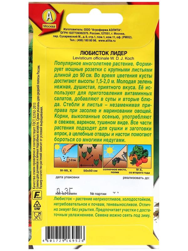 Семена Любисток 