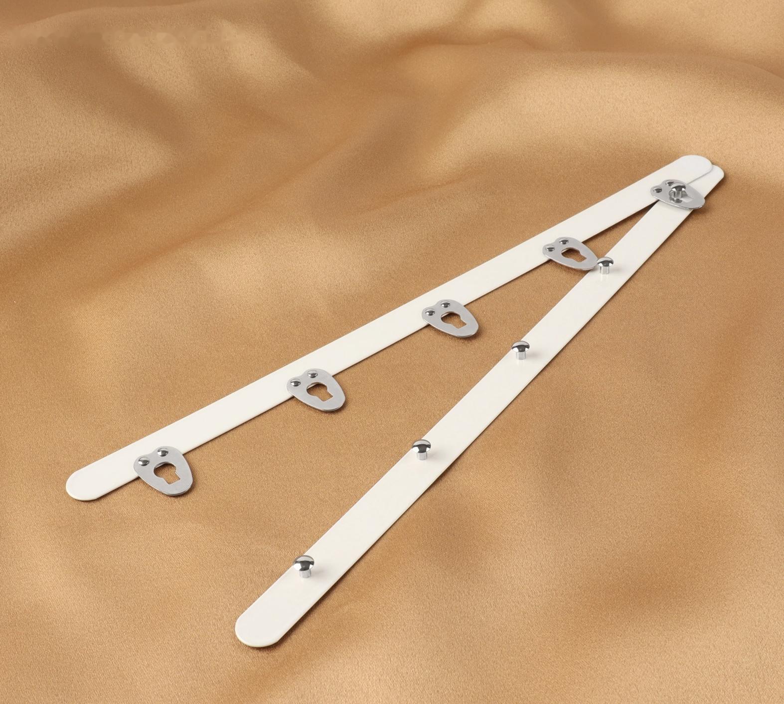 Бюск-застёжка для корсета, 25 см, цвет белый/серебряный