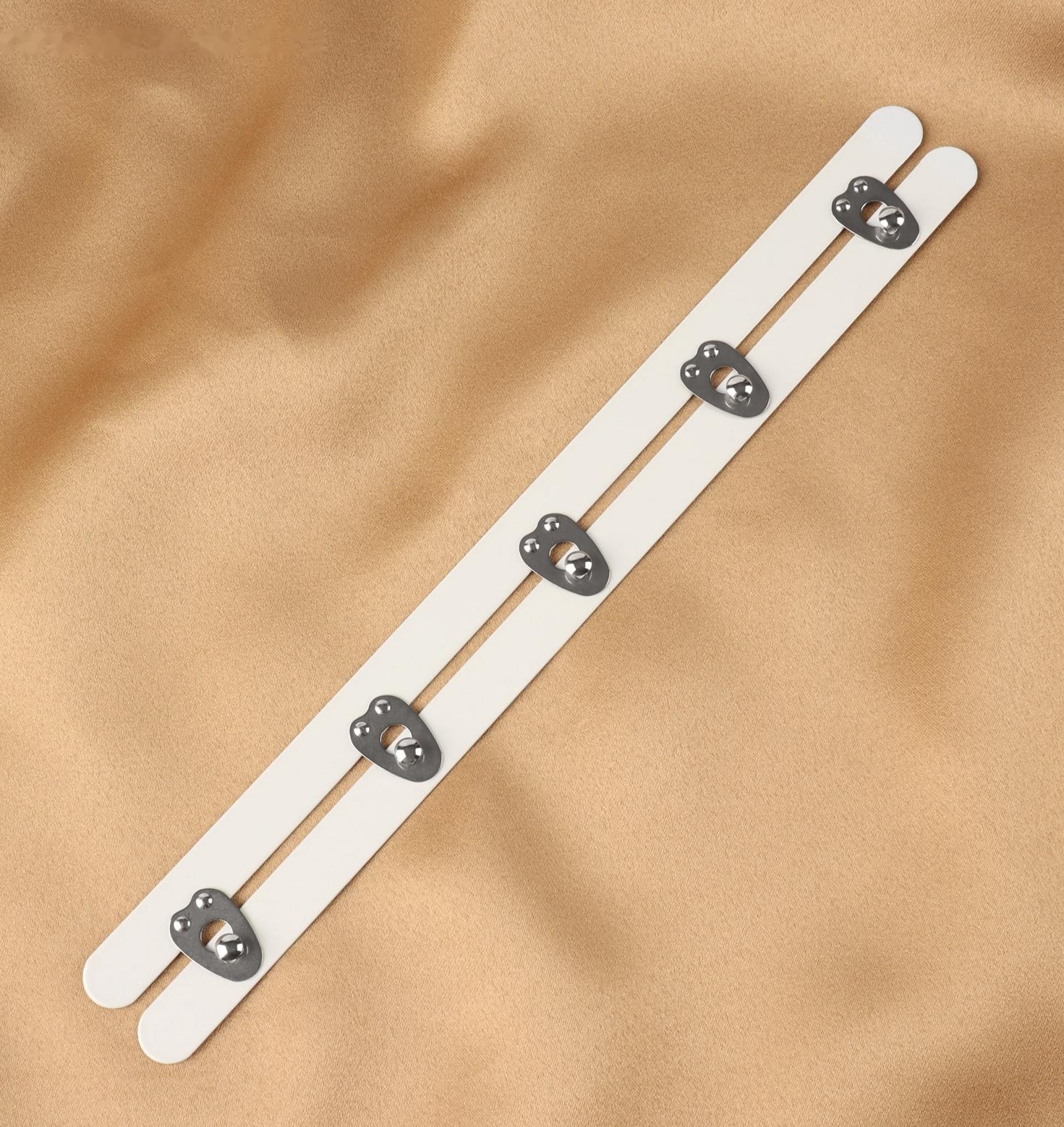 Бюск-застёжка для корсета, 25 см, цвет белый/серебряный