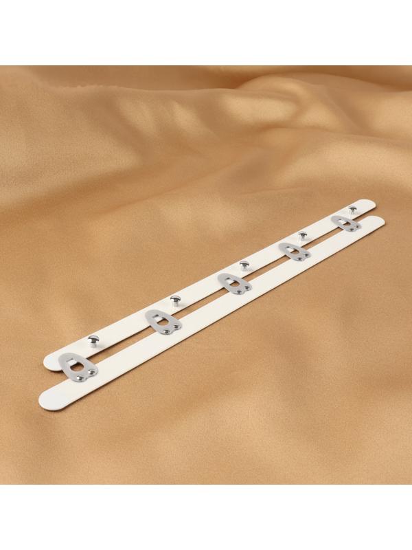 Бюск-застёжка для корсета, 25 см, цвет белый/серебряный