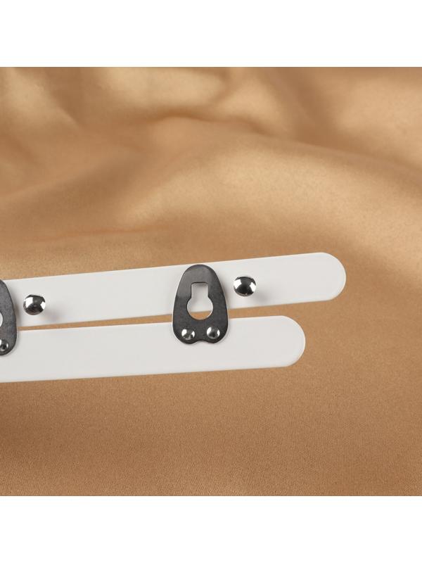 Бюск-застёжка для корсета, 25 см, цвет белый/серебряный