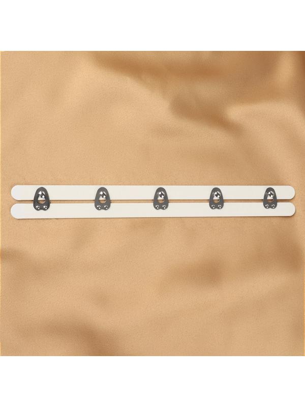 Бюск-застёжка для корсета, 25 см, цвет белый/серебряный