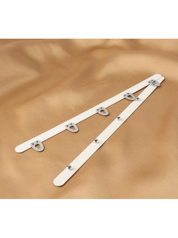 Бюск-застёжка для корсета, 25 см, цвет белый/серебряный