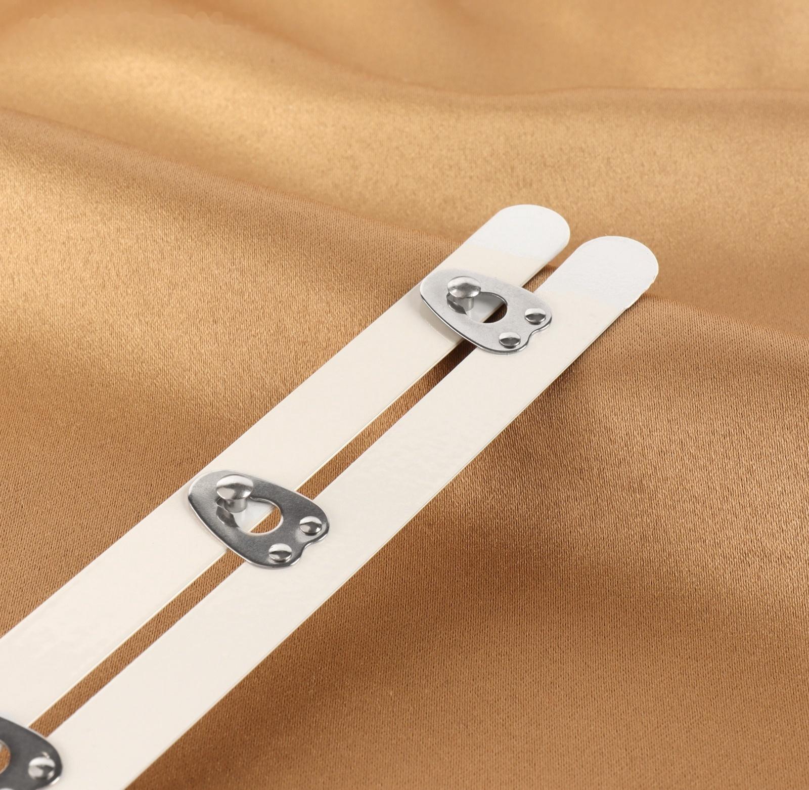 Бюск-застёжка для корсета, 30 см, цвет белый/серебряный