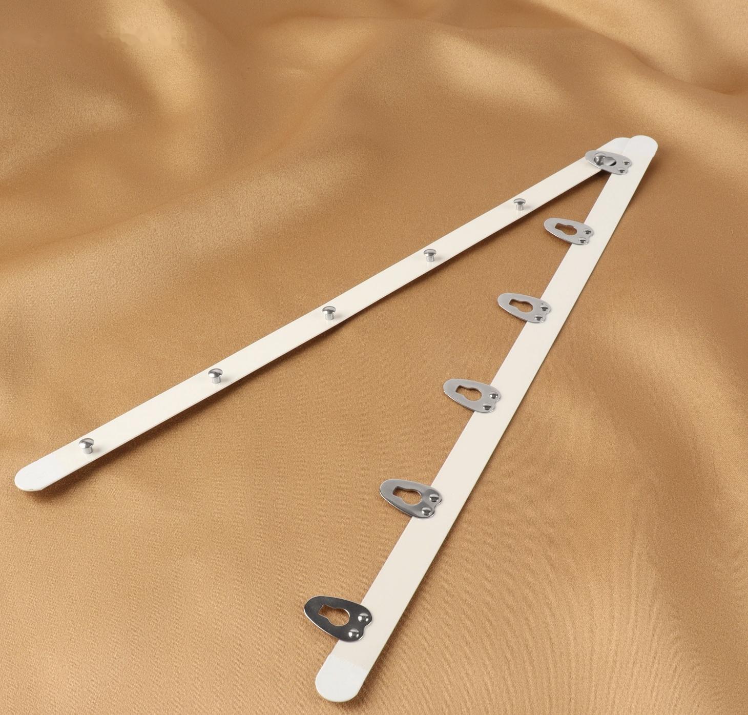 Бюск-застёжка для корсета, 30 см, цвет белый/серебряный