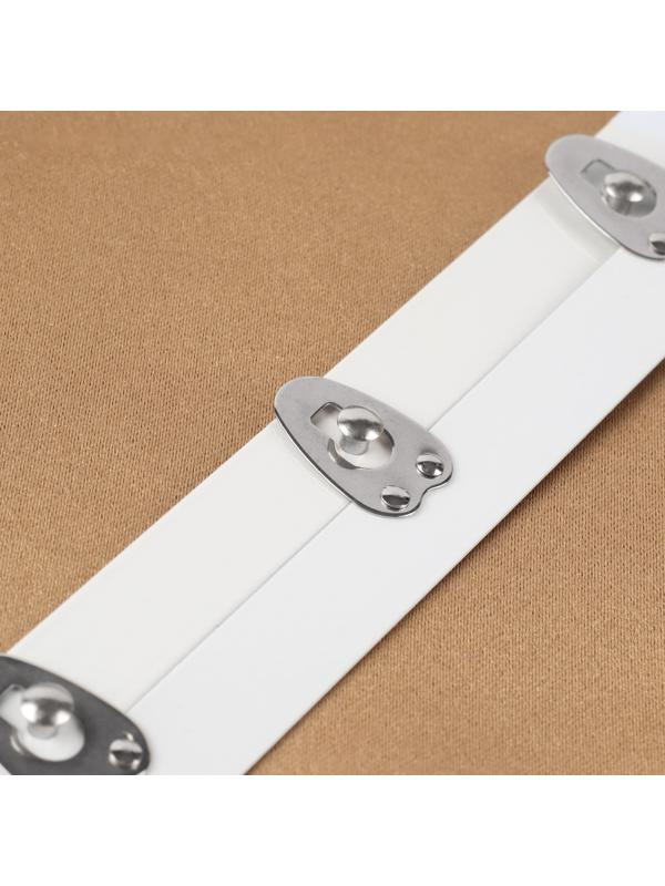 Бюск-застёжка для корсета, 30 см, цвет белый/серебряный